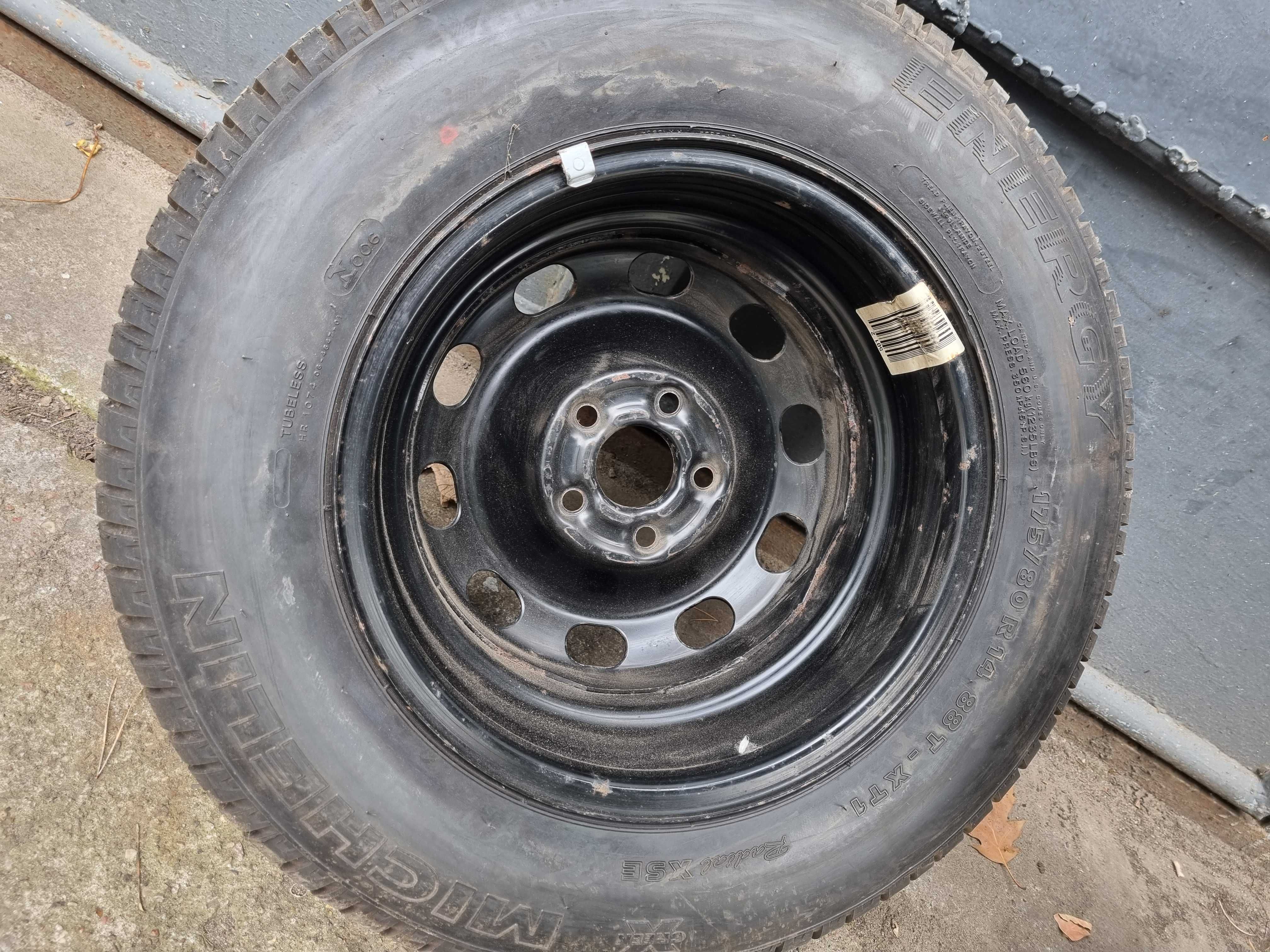 Felga  5x110 175/80/14 Michelin opony letnie, używane