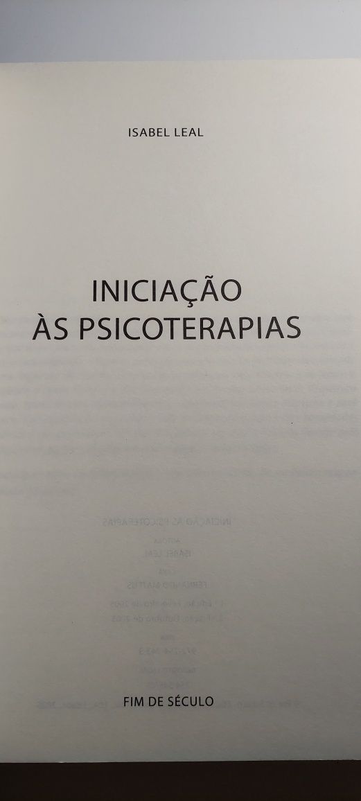 Iniciação às Psicoterapias - Isabel Leal