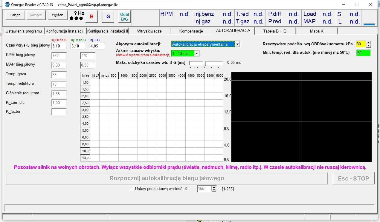 Program Omegas-Reader do Landi Renzo Omegas