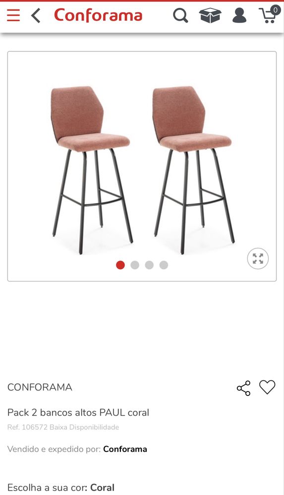 Bancos altos coral