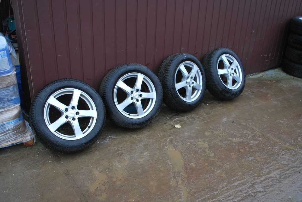 Koła 195/60 R16 5x100 Alufelgi + opony zimowe 7.5mm VW Skoda Seat 6,5J