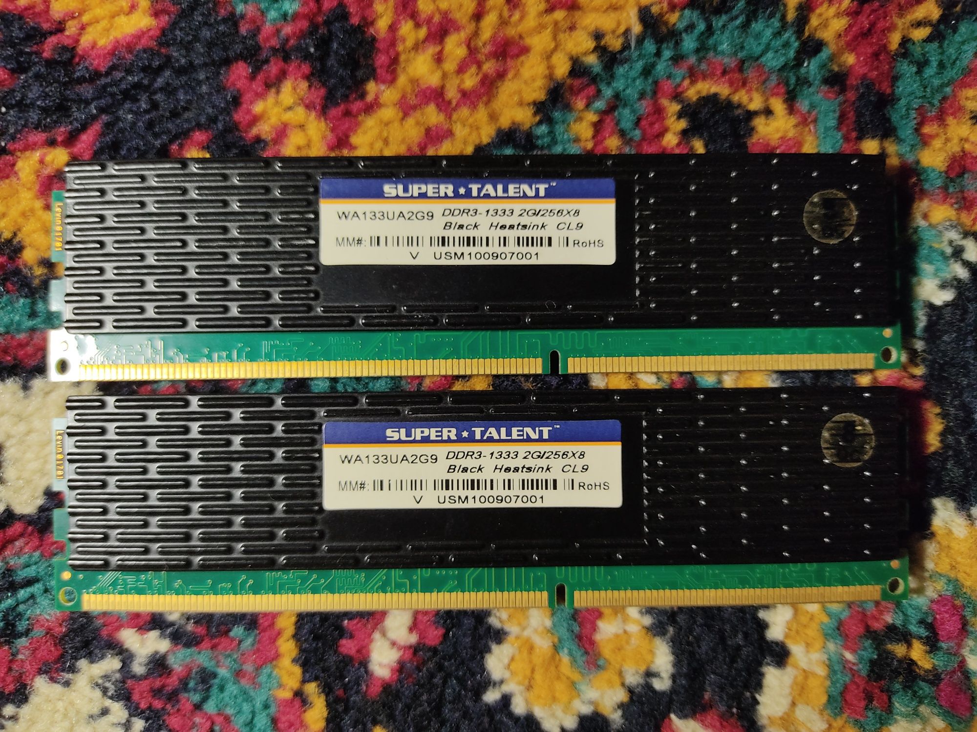 Оперативная память DDR3 SUPER TALENT 2GB (2 плашки)