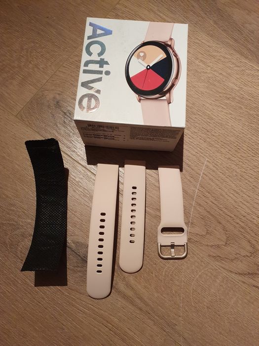 Pasek gumowy damski różowy do zegarka Samsung Galaxy Watch Active