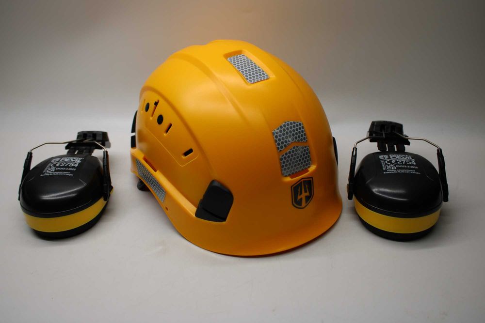 Kask Ochronny GREEN DEVIL 3w1 z Wentylacją Ochroną Słuchu 53-63cm