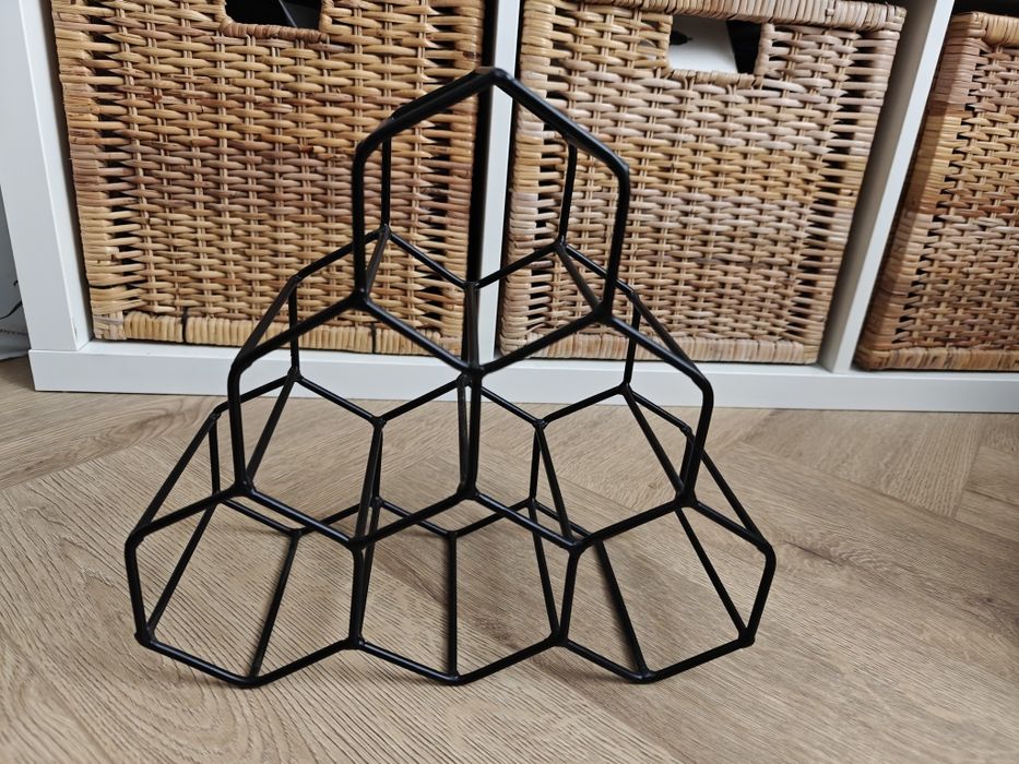 Stojak na wino loft heksaogon 6 butelek