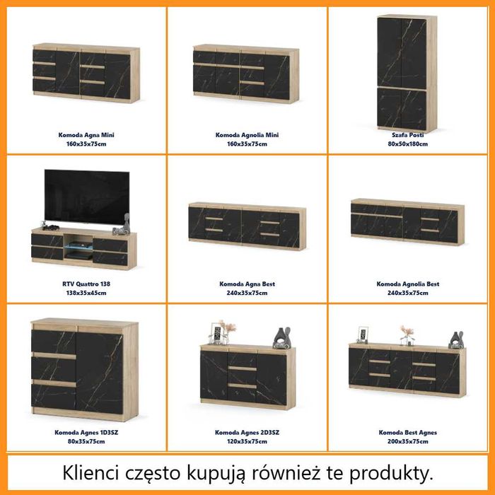 Komoda Nowoczesna Olia Mini 160cm 4 Szuflady Szafka Do Salonu Sypialni
