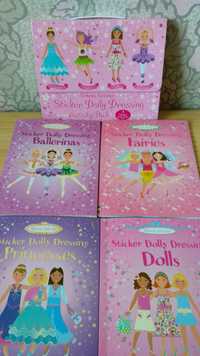 Книга с наклейками набор Феи Принцессы Балерина Куклы на англ яз