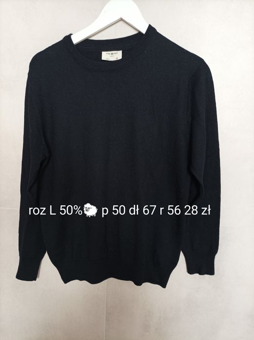 Sweter wełniany męski L