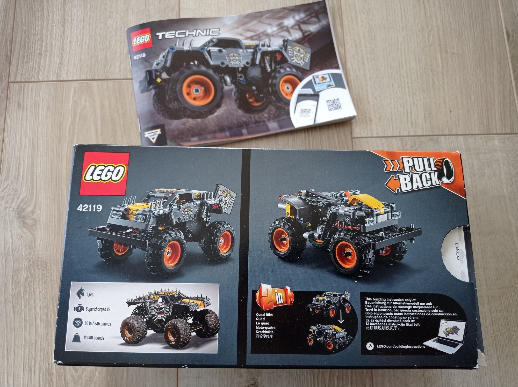 LEGO klocki technic 42119 monstertruck z napędem quad 2w1