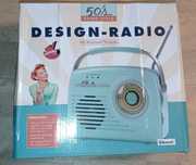 przenośne radio w modnym stylu retro z lat 50