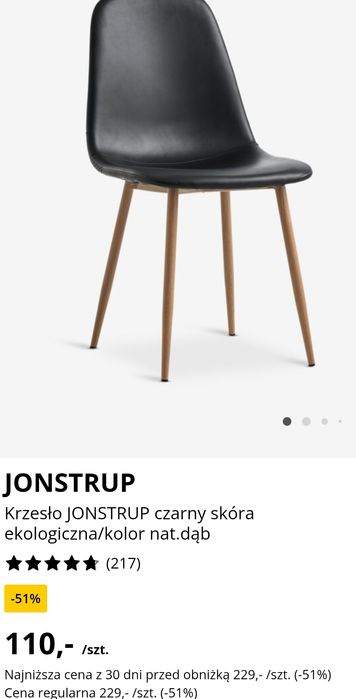 Krzesła z jyska JONSTRUP , cztery szt.