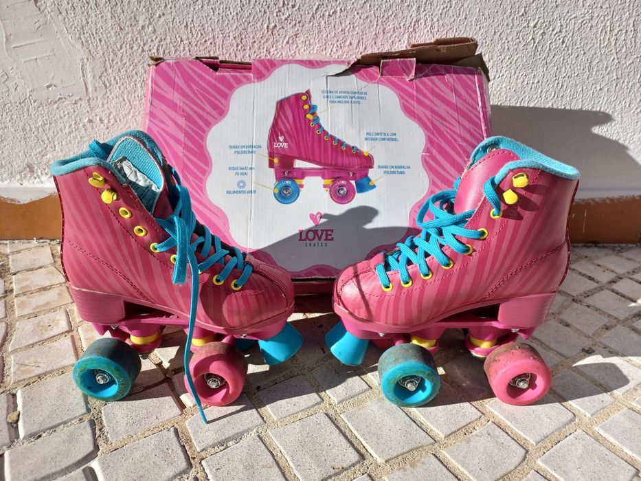 Patins 4 rodas menina tamanho 31-32