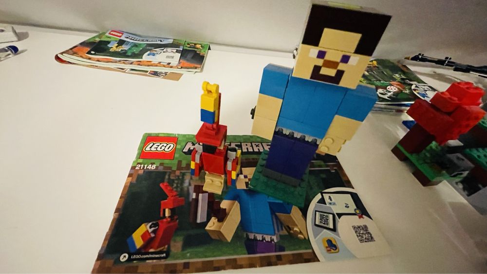 Lego 21148 Minecraft BigFig Steve z papugą INSTRUKCJA
