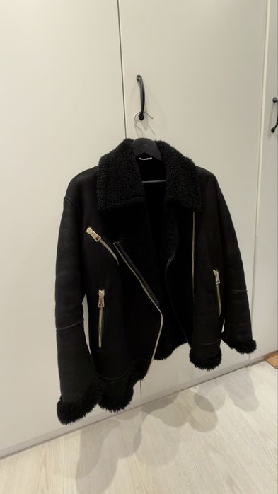 Брендовая итальянская дубленка авиатор