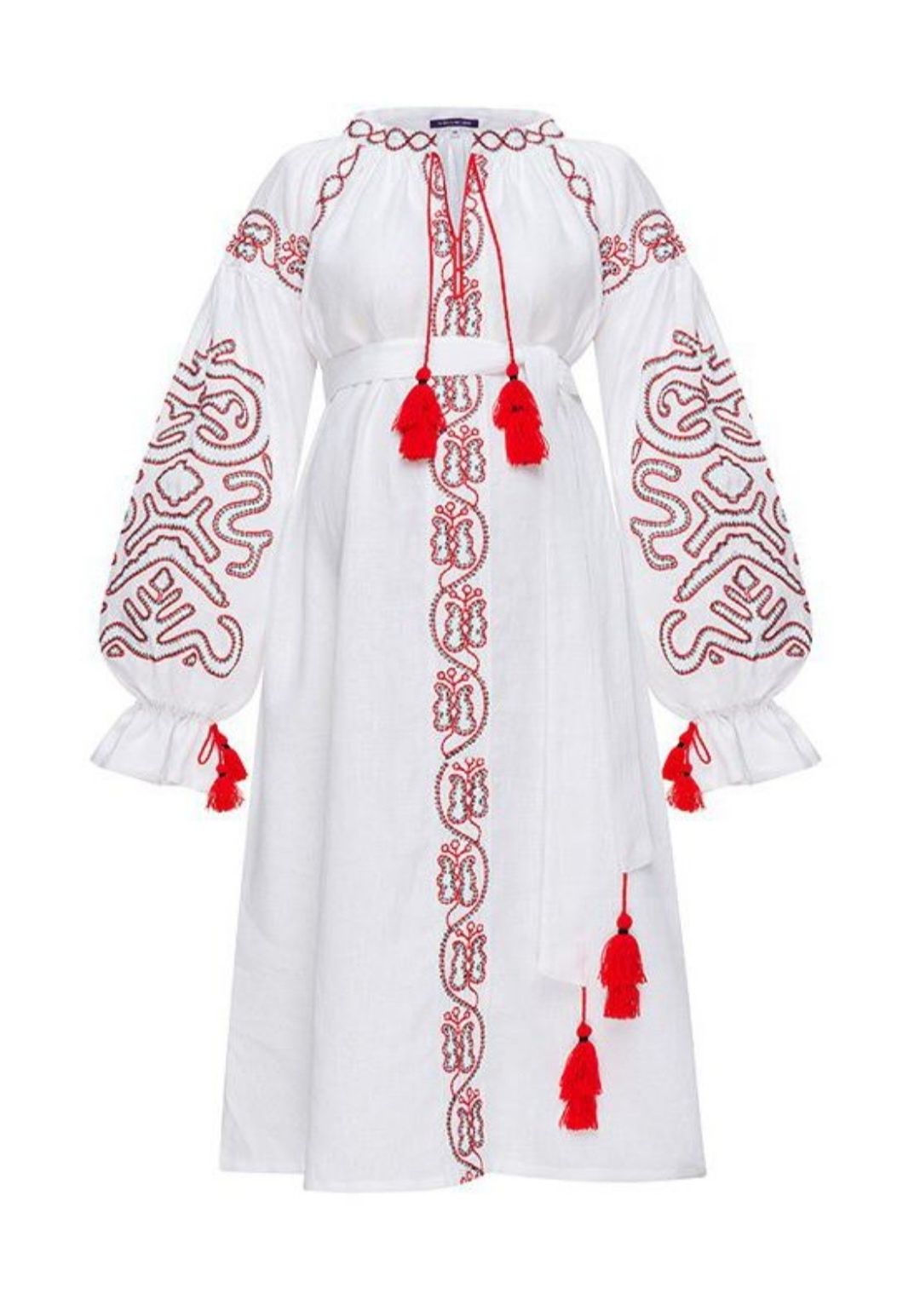 Сукня-вишиванка для вагітних з поясом M