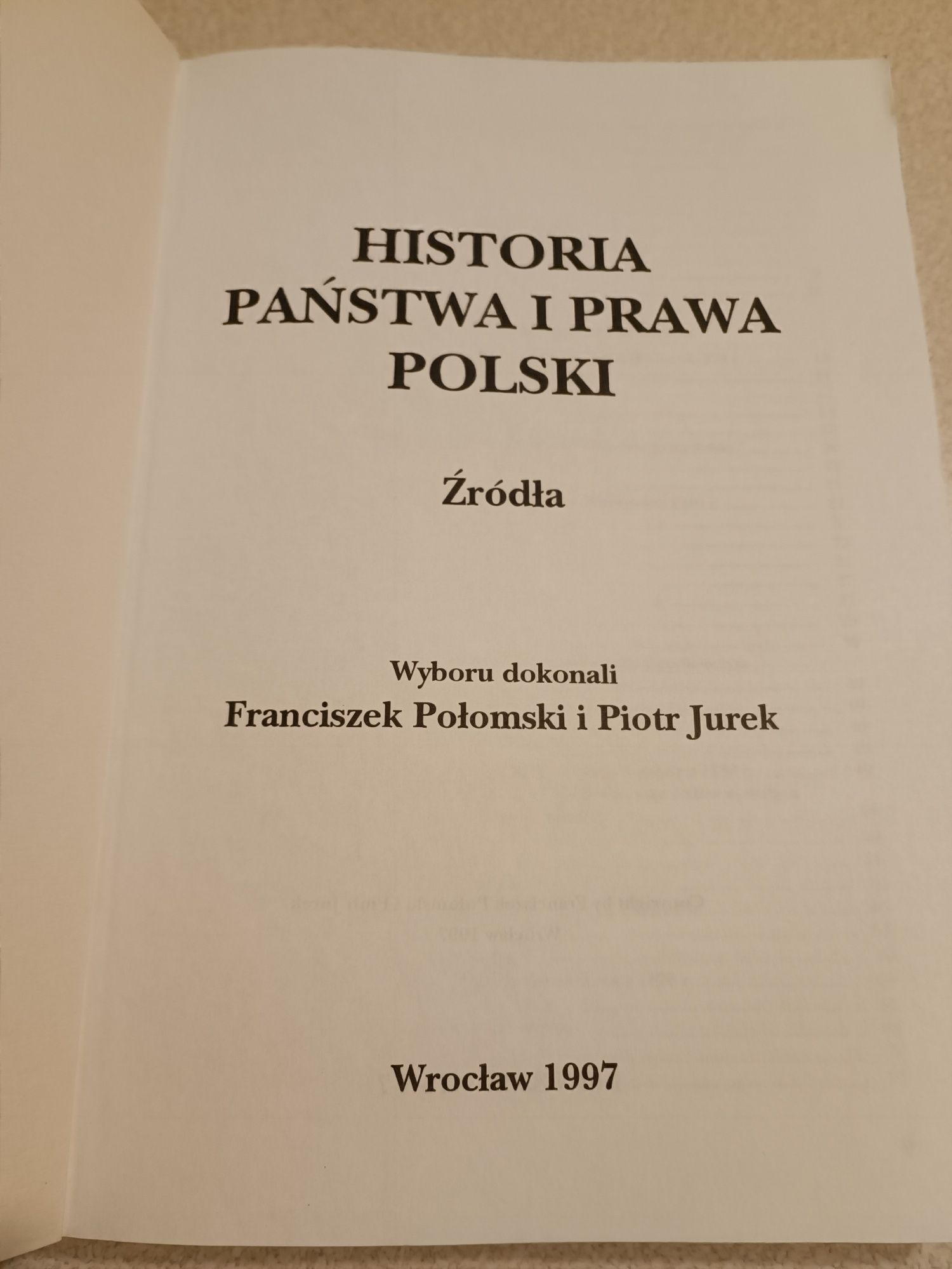 Historia Państwa i Prawa Polski