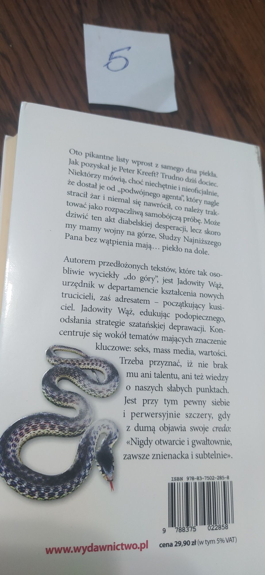 Listy jadowitego węża Peter Kreeft