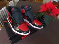 (r. Eur 45 -29 cm) Nike Jordan 1 Retro High OG Patent Bred 555088,-063