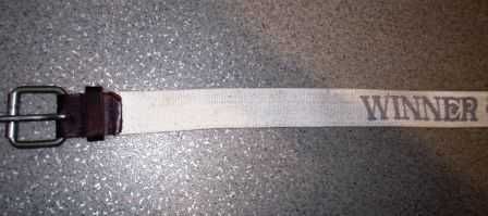 Efektowny biały parciany pasek (120cm)