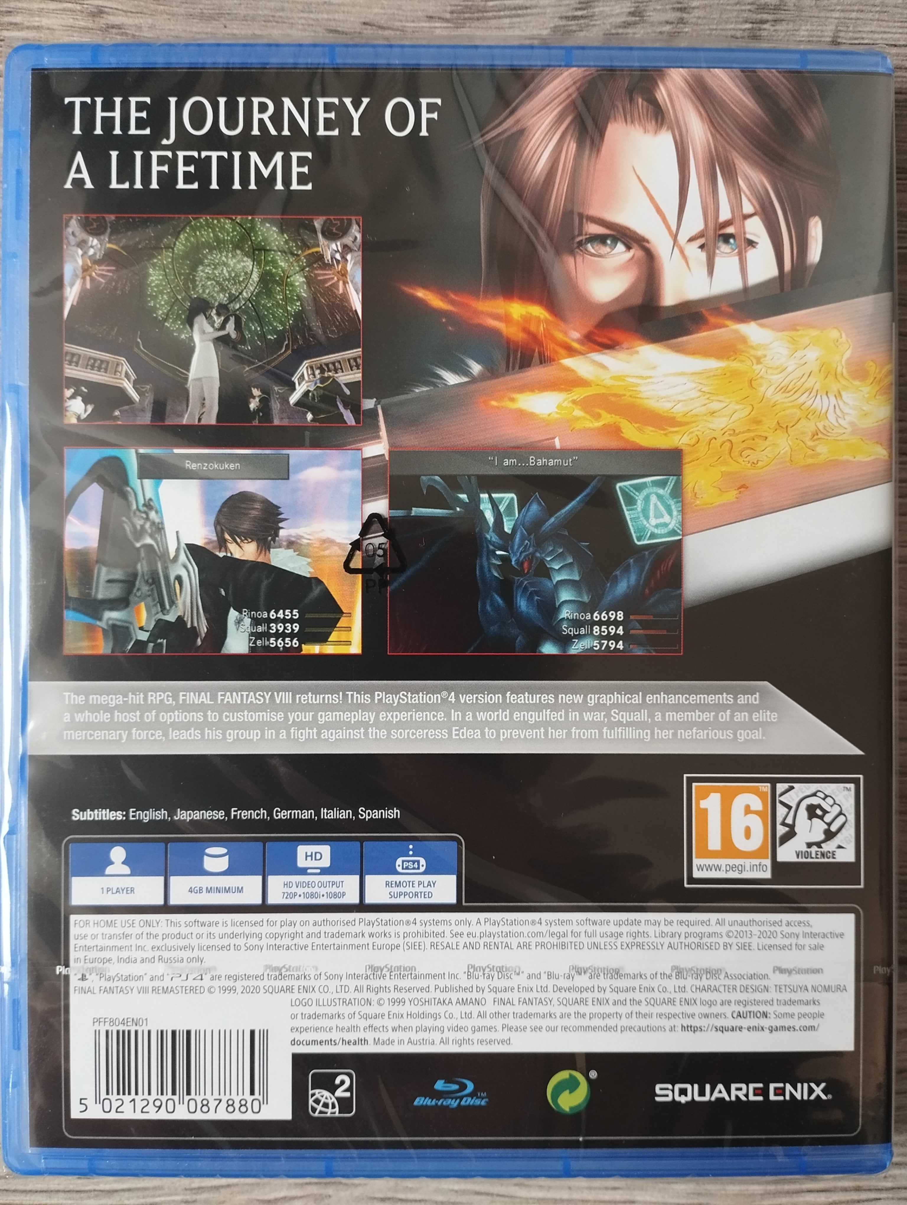 Nowa Gra Final Fantasy VIII Remastered PS4/PS5 Playstation