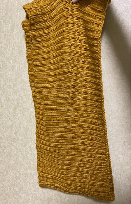 Снуд/шарф в‘язаний, гірчичного кольору
