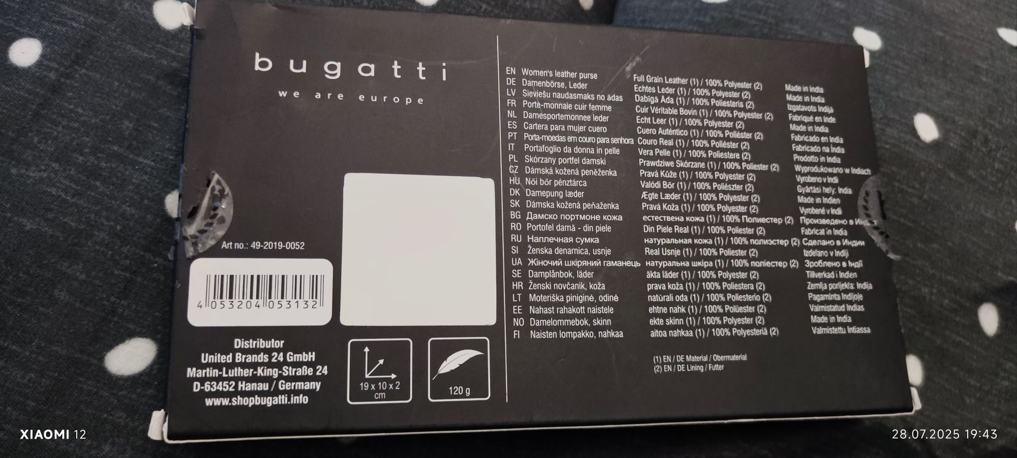 Sprzedam portfel damski  bugatti  nowy