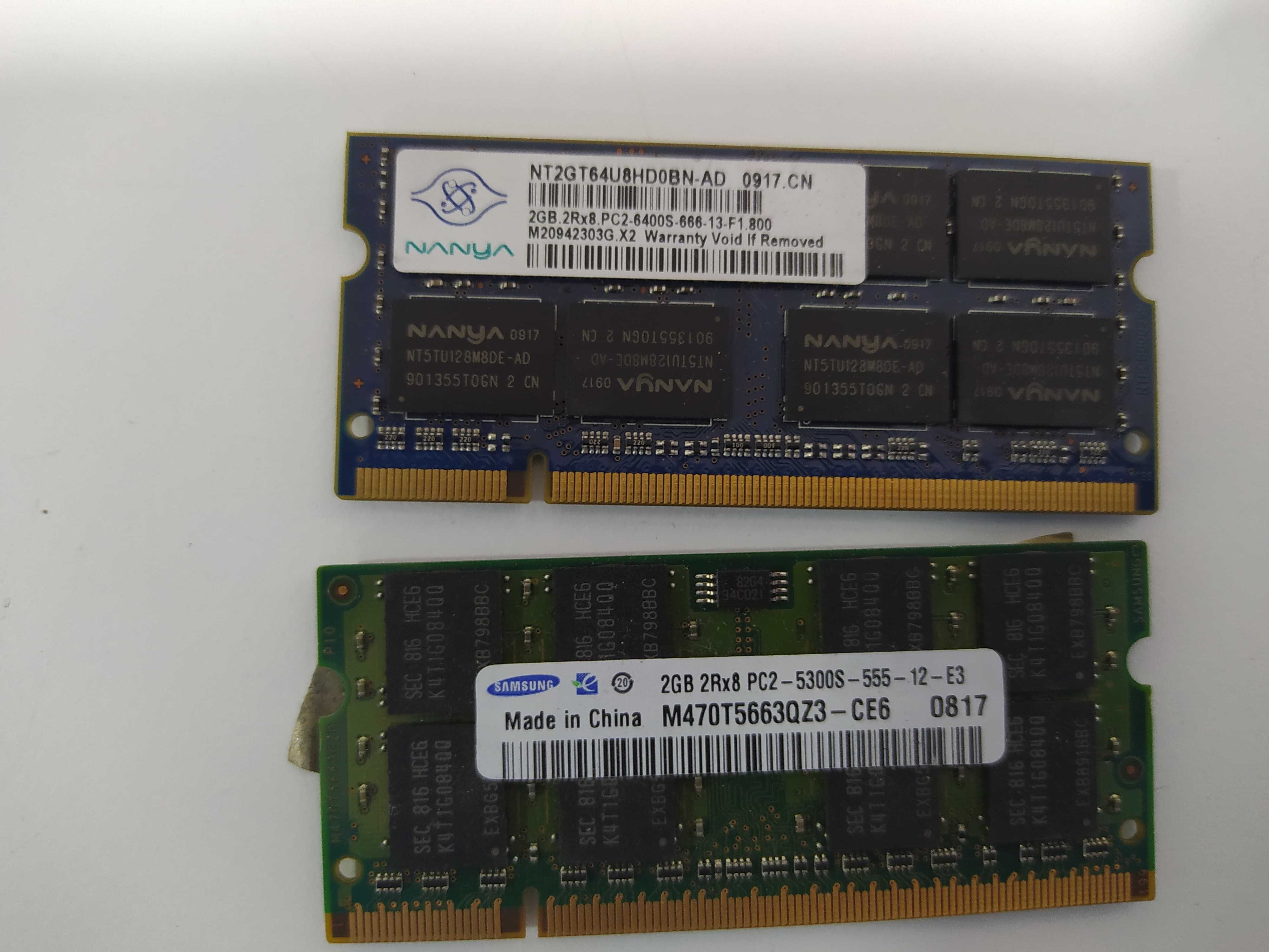 Memórias RAM 2GB DDR2 e 8GB DDR5 em bom estado