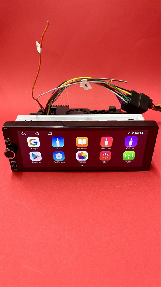 Автомагнітола 1 дін з великим екраном Geermax/Android/Linux/CarPlay