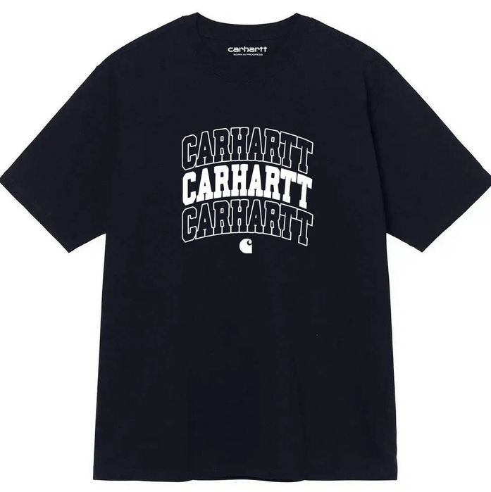 Мужские футболки Carhartt University Кархарт белая черная тишка