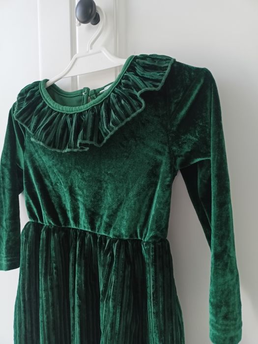 Sukienka świąteczna sukienka sesja dziewczynka sukienka z weluru