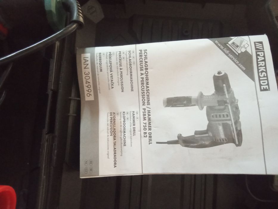 Berbequim com martelo Parkside. Novo.