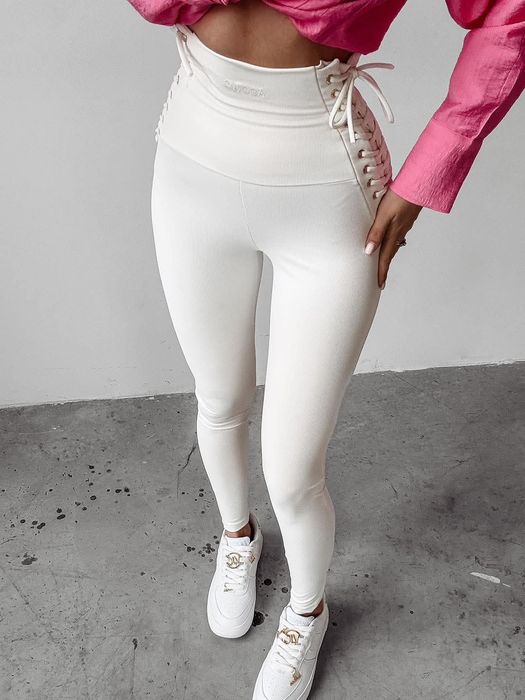 Legginsy Olavoga Lullaby S M L biale czarne