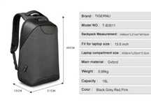 Mochila com fecho TSA