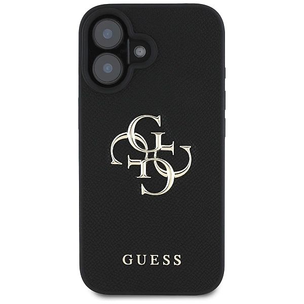 Etui Guess Grained Big 4G Logo Small Classic Logo na iPhone 16 - czarn