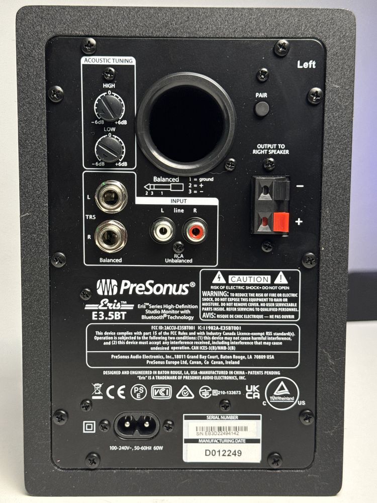 Coluna / Monitor de estudio Presonus Eris E3.5BT