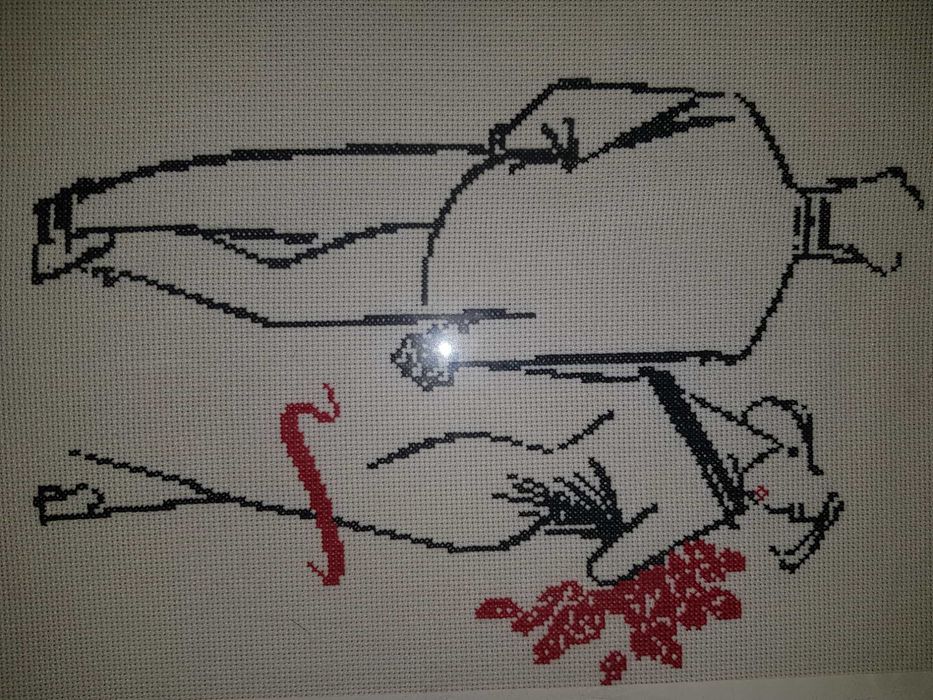 Картина вышита крестиком Пара