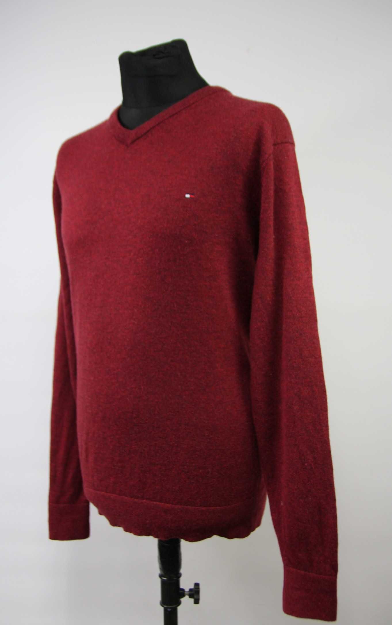 Tommy Hilfiger męski lekki wełniany sweter rozmiar XL