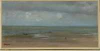 Obraz reprodukcja Pejzaż morski z piaszczystą plażą podczas odpływu Ed