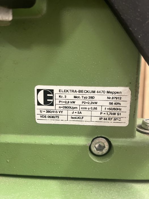 Elektra Beckum HC 260 grubościówka rowniarka 2,8kw 380v Szczytno