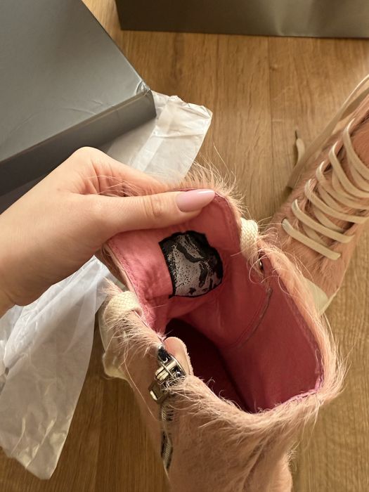 Rick owens pink fur różowe 39