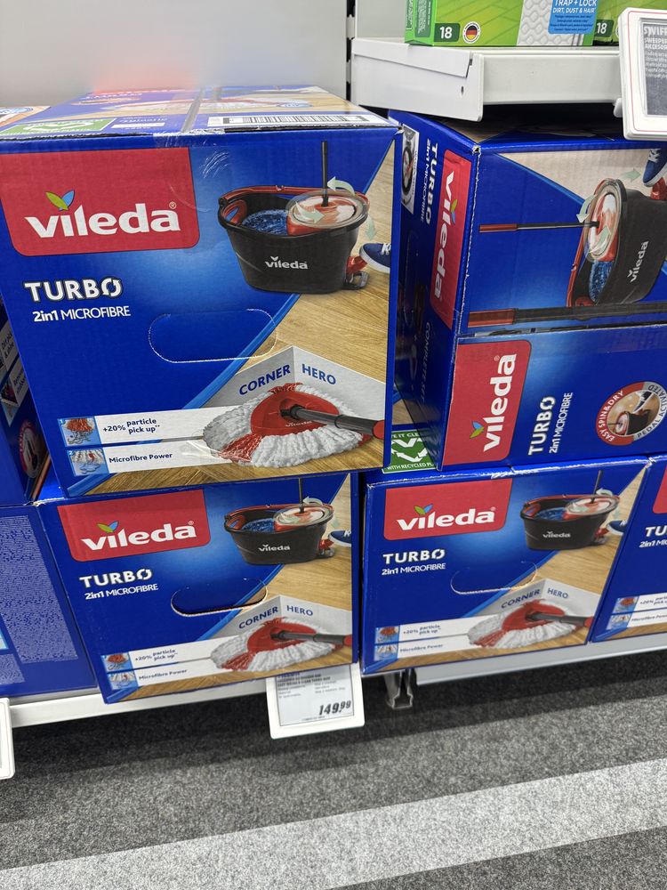 MOP Vileda Turbo 2in1 + Płyn 1 Litr w Prezencie (Tylko Wrocław)
