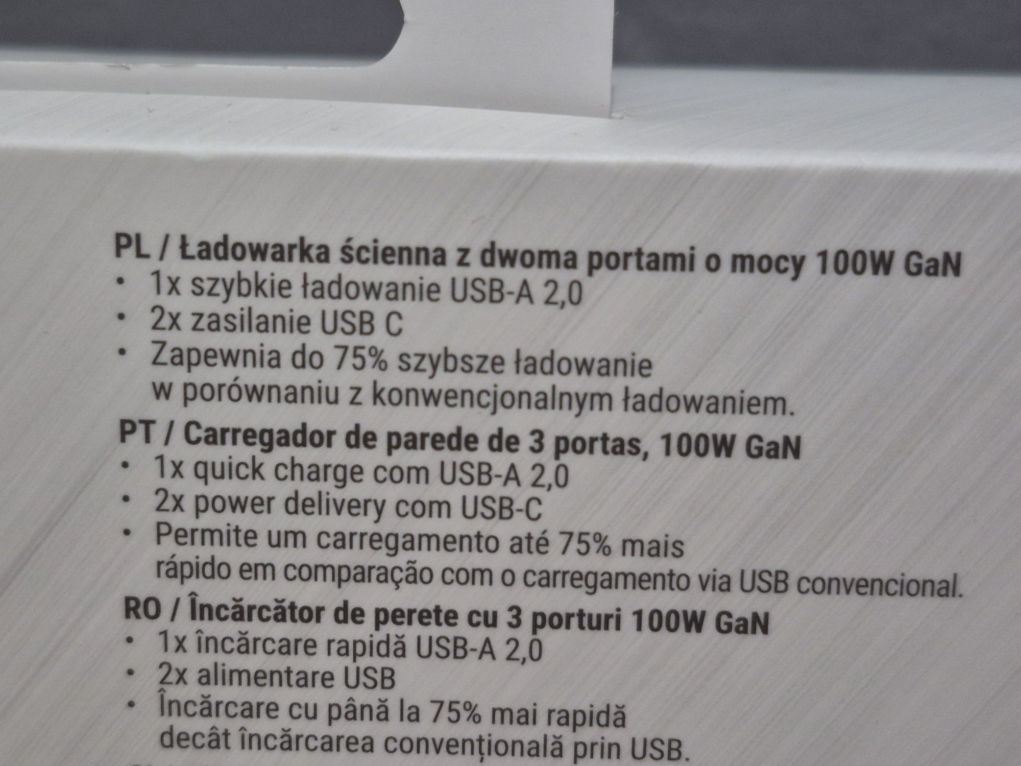 Szybka ładowarka 100W RE-LOAD GAN TECH 3