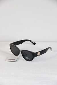 Okulary przeciwsłoneczne czarne z czarnymi szkłami / Nowe 400UV