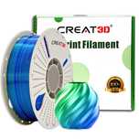 PLA  Пластик для 3Д друку ,CREAT3D,PLA Silk,1.75 mm,1кг Blue&Green