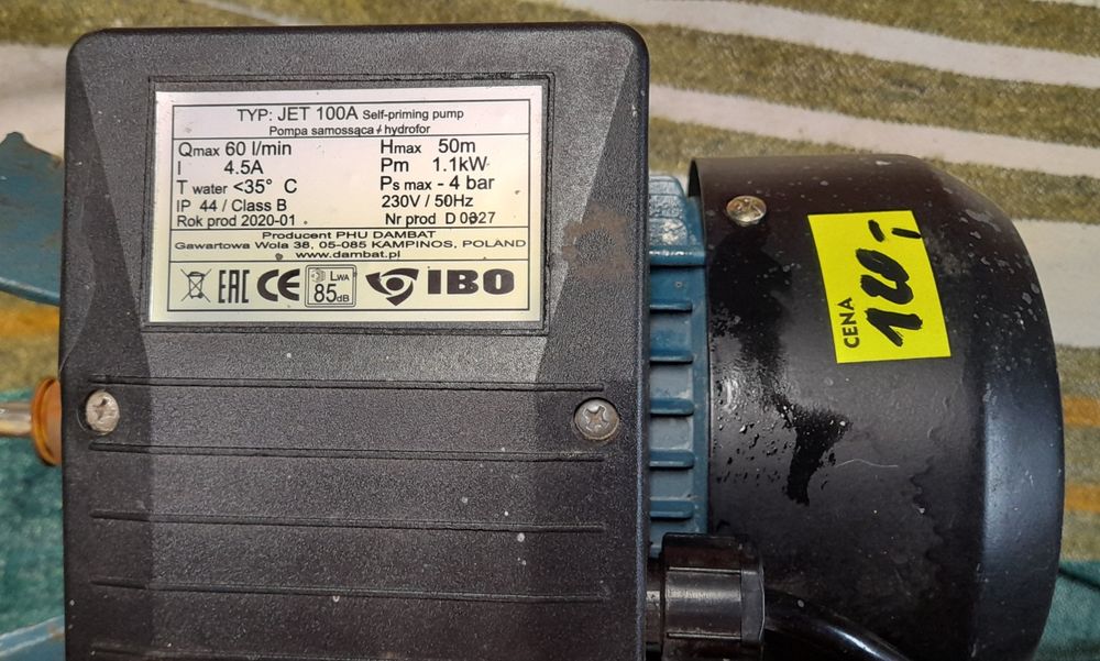 Silnik pompy wody do podlewania 1.1kw marki IBO 230v