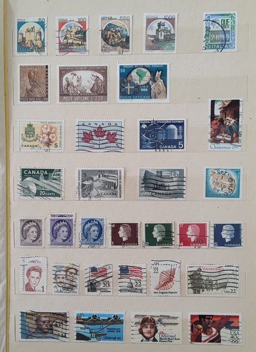 Znaczki pocztowe klaser ze znaczkami