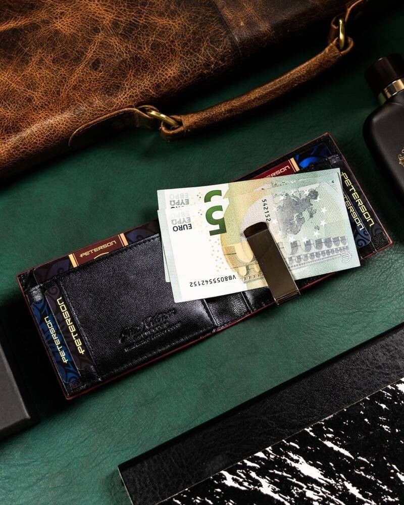 elegancki, skórzany portfel męski z systemem rfid - peterson