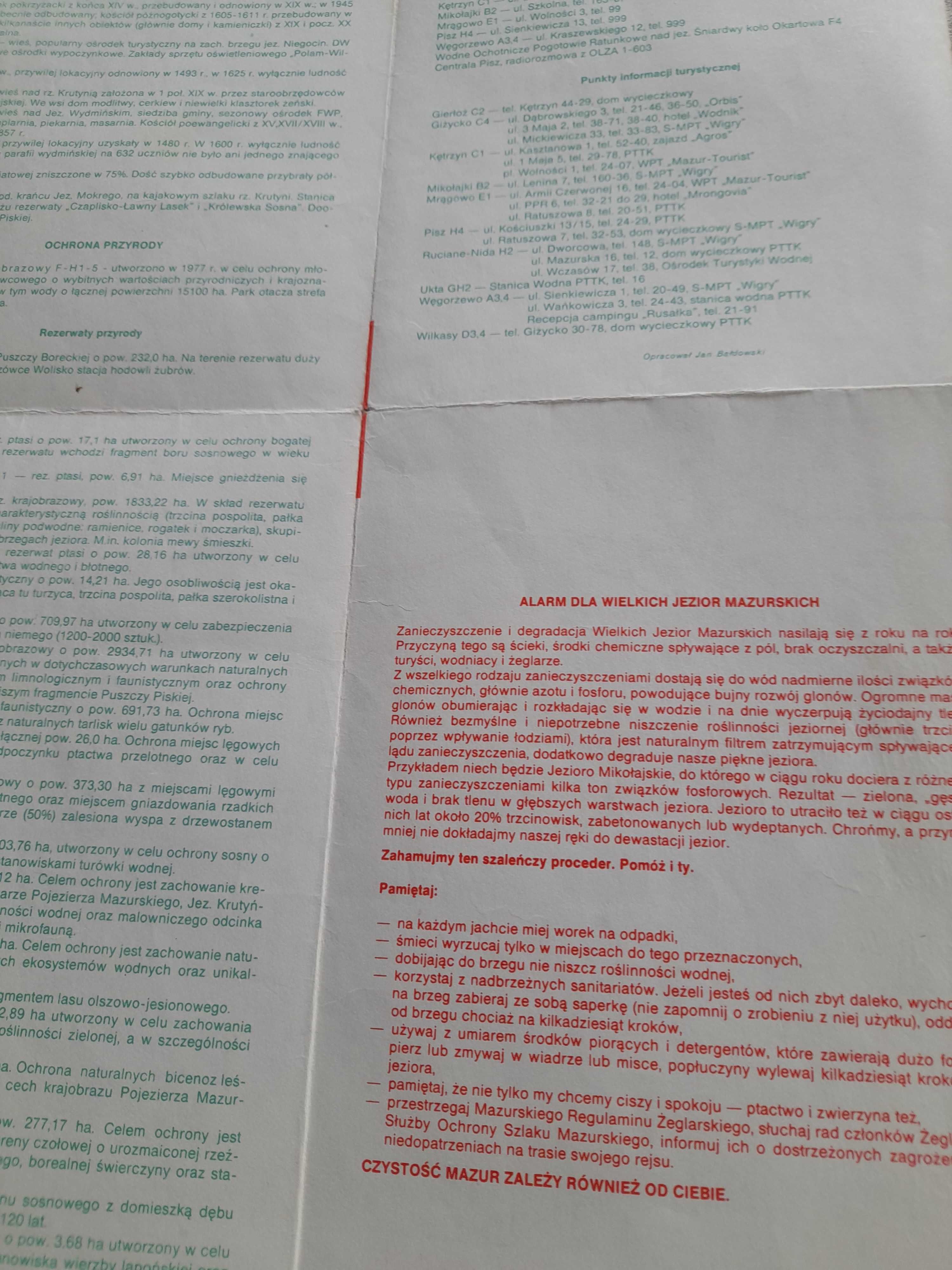 Mapy Wielkie jeziora mazurskie stare lata  1960 - 70