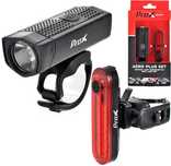 Nowy Zestaw lamp rowerowych PROX AERO PLUS moc 400/10 lm USB