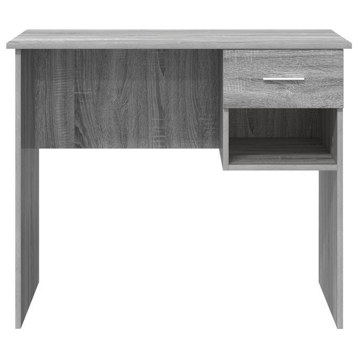 Biurko minimalistyczne szare Sonoma z szufladą 90x49.5 cm